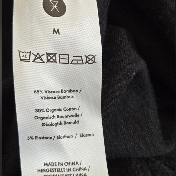 JBS of Denmark Sweat Shorts in Black Organic Cotton Blend size Medium - Picture 12 of 13